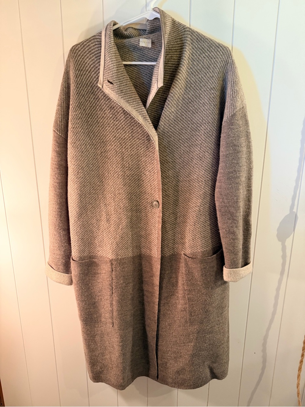 Poetry Taupe Knit Long Sweater